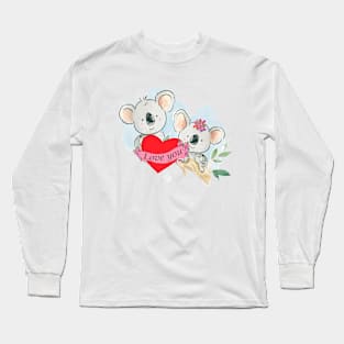 Valentines koala - Happy Valentine's day Long Sleeve T-Shirt